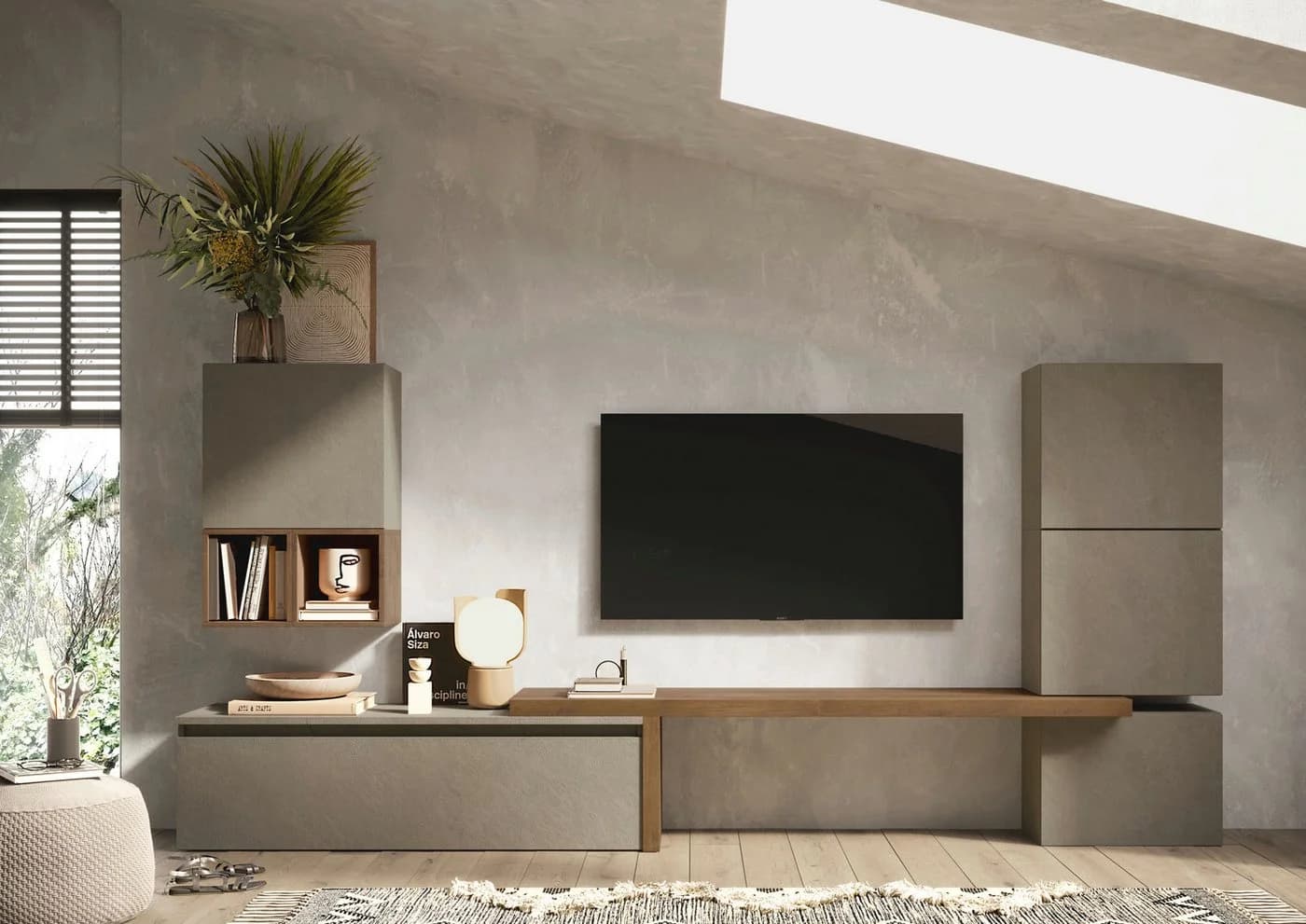 Home Affaire Infinity Wohnwand 7-tlg. Braun Grifflos