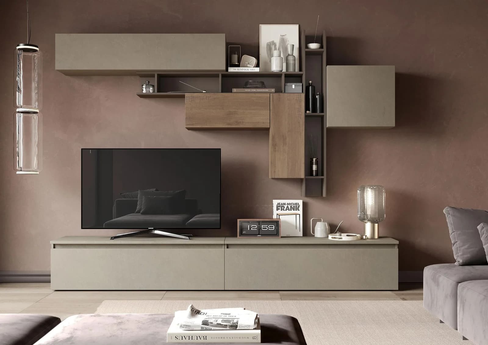 HOME AFFAIRE Infinity Wohnwand 8-tlg. Braun/Bronze