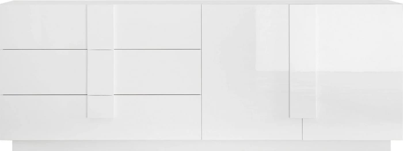 HOME AFFAIRE Sideboard Jupiter Weiß Hochglanz Modern