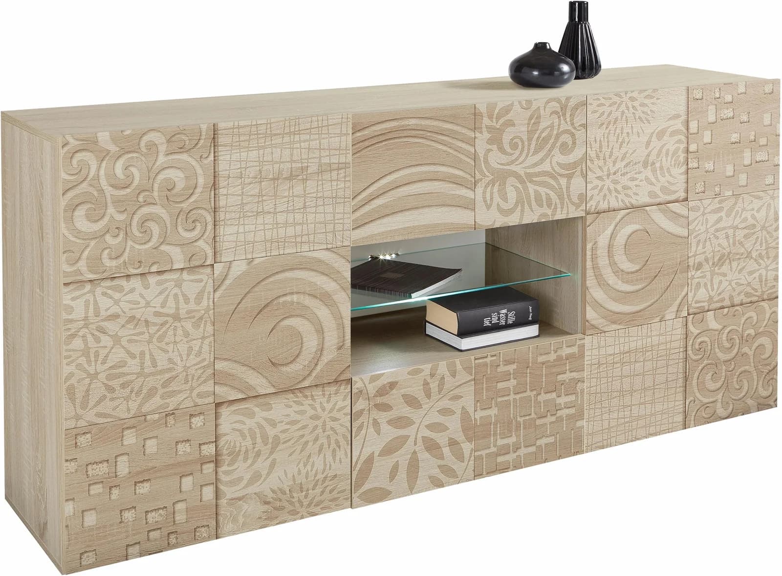 Home Affaire Sideboard Miro Braun Eichefarben Sägerau