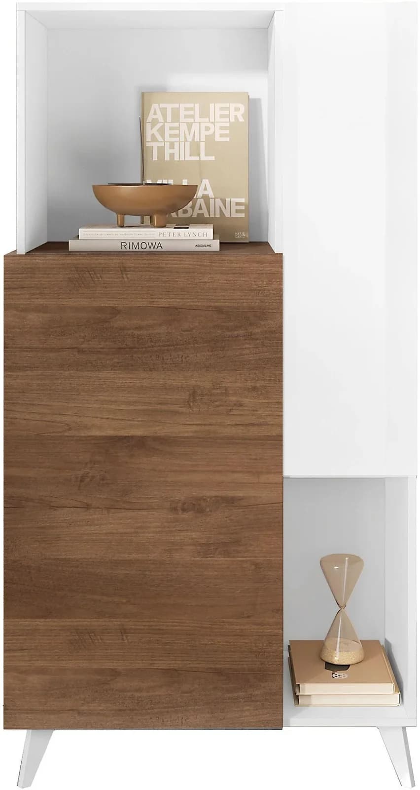 HOME AFFAIRE Highboard Monaco Weiß Hochglanz mit Soft-Close