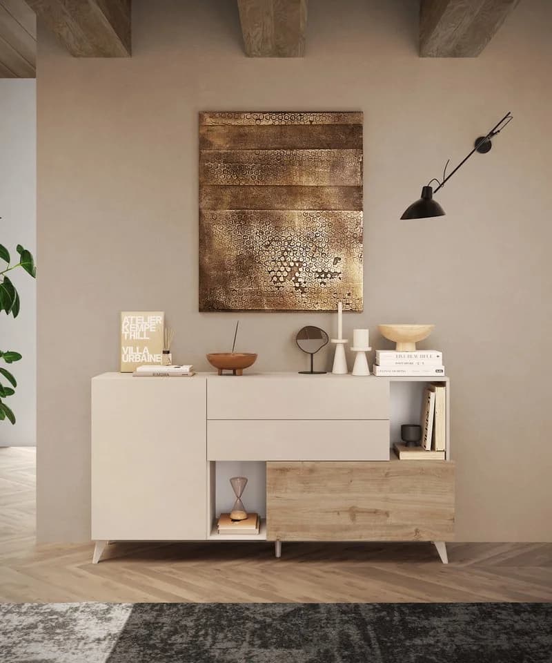 HOME AFFAIRE Sideboard Monaco Weiß Braun Soft-Close
