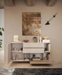 HOME AFFAIRE Sideboard Monaco Weiß Braun Soft-Close Bild 4