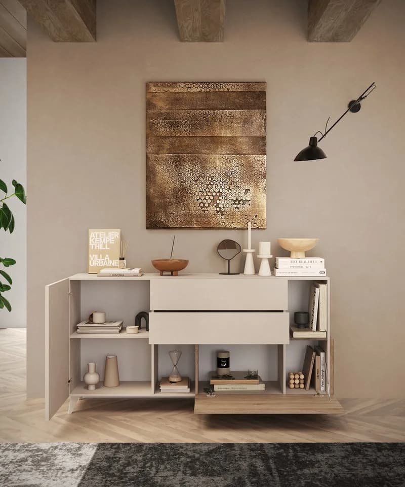 HOME AFFAIRE Sideboard Monaco Weiß Braun Soft-Close - Bild 4