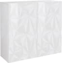 HOME AFFAIRE Prisma Highboard Weiß Hochglanz Siebdruck Modern Bild 1