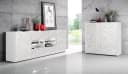 HOME AFFAIRE Prisma Highboard Weiß Hochglanz Siebdruck Modern Bild 4