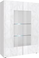 HOME AFFAIRE Prisma Vitrine Weiß Grau Hochglanz Lack Bild 1