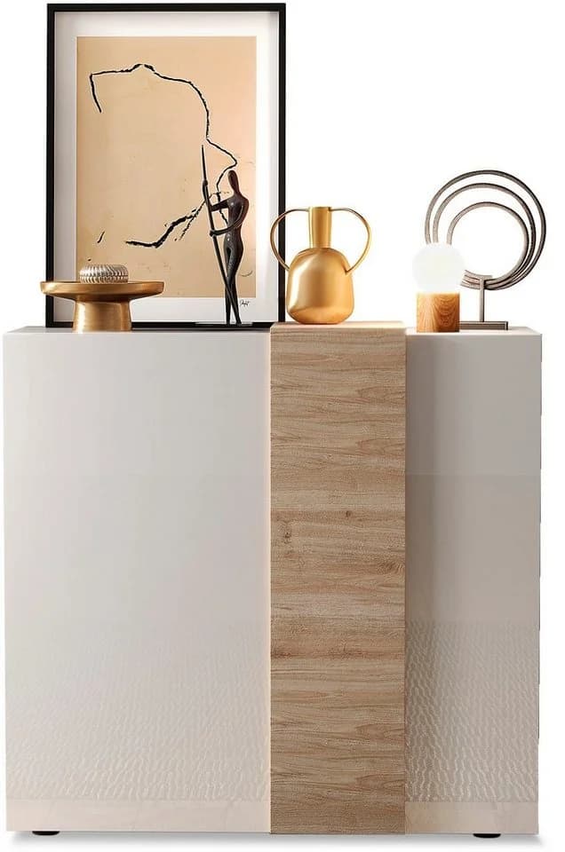 HOME AFFAIRE Highboard Venus Weiß Hochglanz Eiche Cadiz - Bild 2