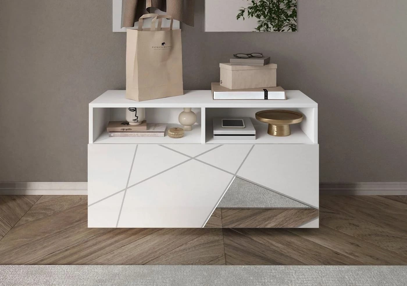 Schuhschrank INOSIGN Vittoria Weiß Hochglanz Lack - Bild 2