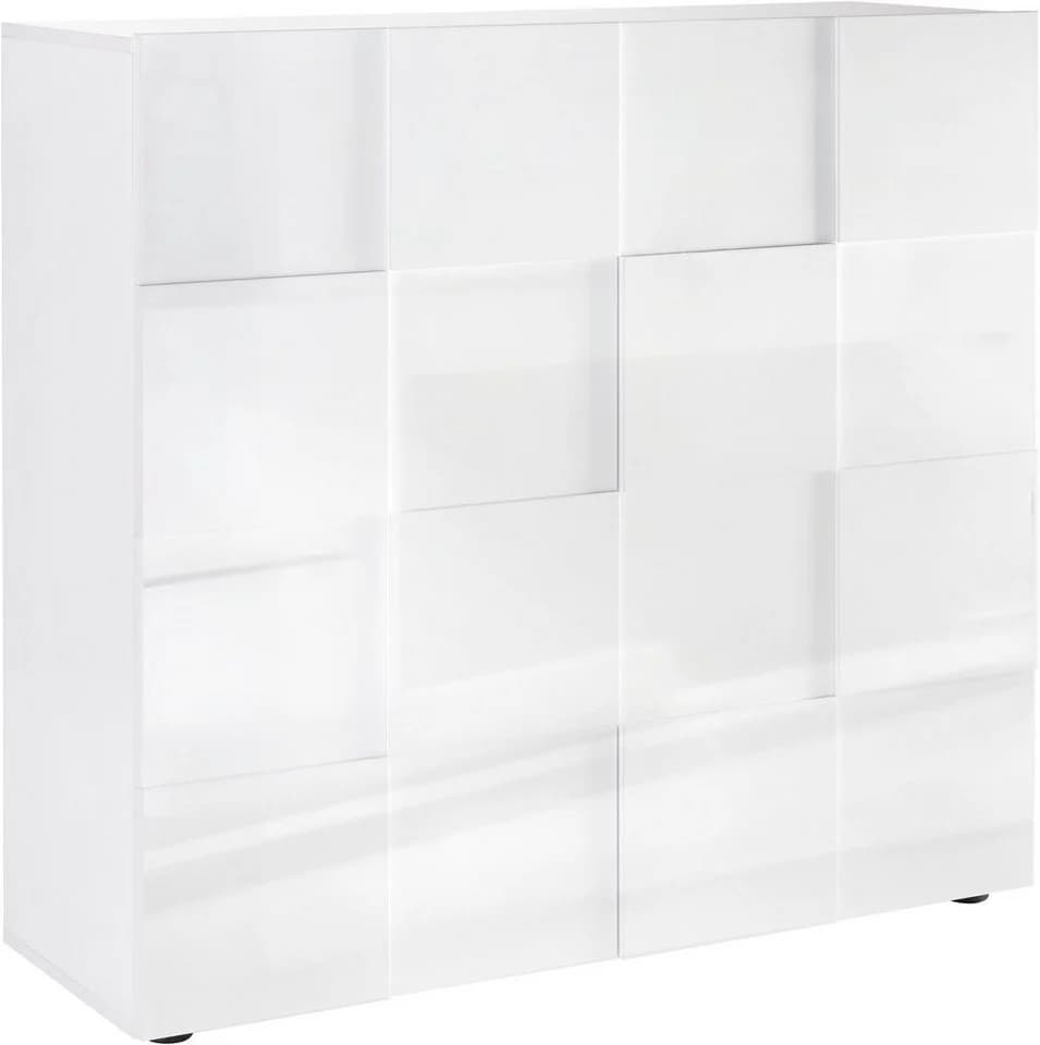 HOME AFFAIRE Highboard Dama Weiß Hochglanz 2 Türen - Bild 2