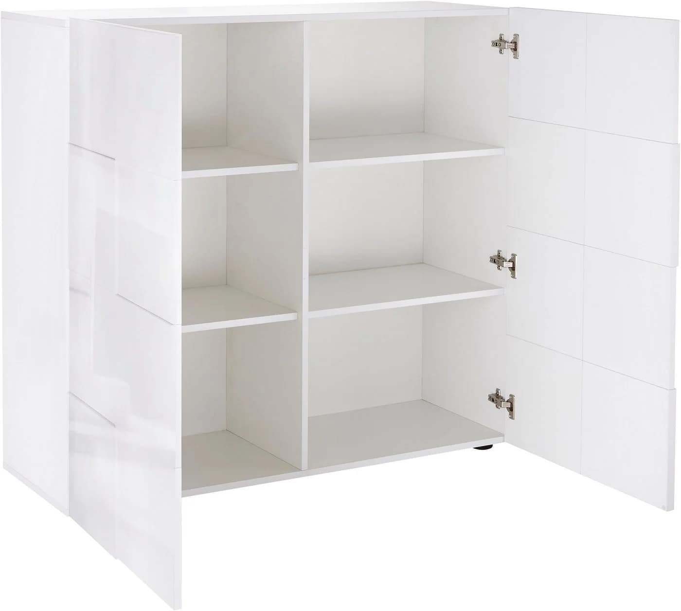 HOME AFFAIRE Highboard Dama Weiß Hochglanz 2 Türen - Bild 4