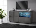 Home affaire Lowboard Dama 121 cm TV-Board grifflos Anthrazit Hochglanz Bild 4