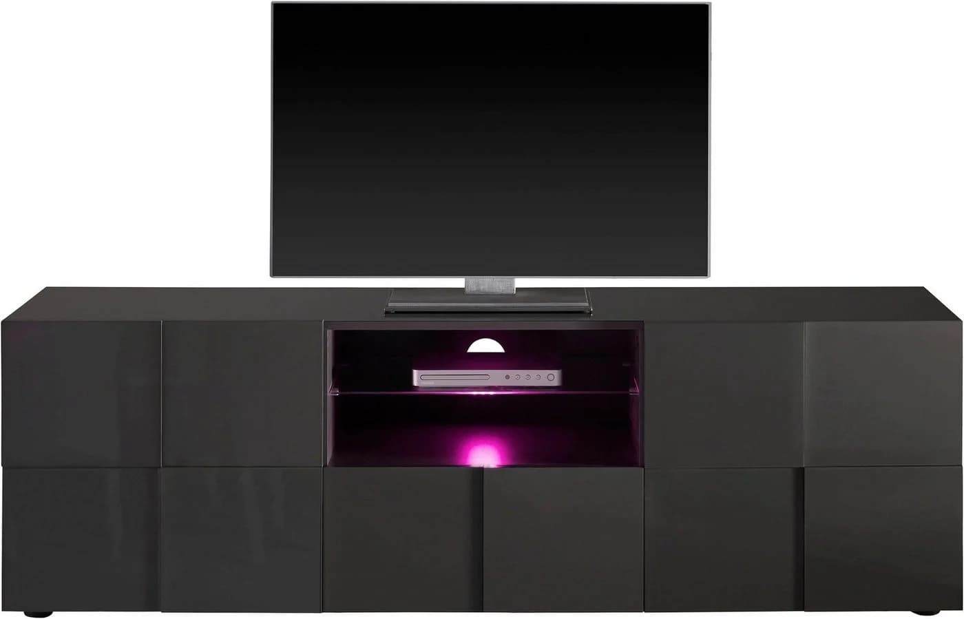Home affaire Lowboard Dama 181 cm Grau Hochglanz TV-Schrank