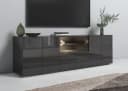 Home affaire Lowboard Dama 181 cm Grau Hochglanz TV-Schrank Bild 2
