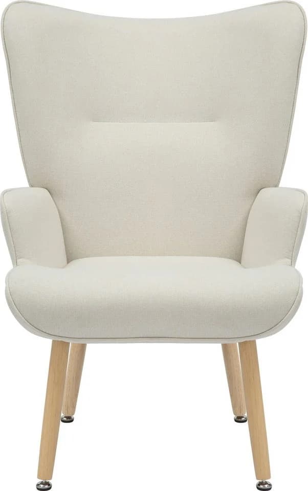 INOSIGN Relaxsessel KEADY Hochlehnsessel mit Echtholzgestell Creme