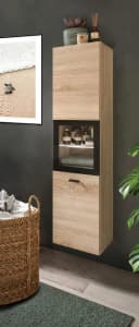 Welltime Hochschrank Tampa 125cm Eiche Sonoma Nachbildung Bild 1