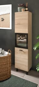 Welltime Hochschrank Tampa 125cm Eiche Sonoma Nachbildung Bild 2