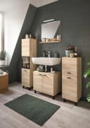 Welltime Hochschrank Tampa 125cm Eiche Sonoma Nachbildung Bild 5