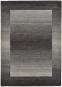 THEKO Gabbeh Super Wollteppich Handgewebt Dunkelgrau Meliert Bild 1