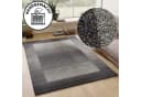 THEKO Gabbeh Super Wollteppich Handgewebt Dunkelgrau Meliert Bild 2