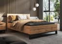HOME AFFAIRE Bettgestell Bronne Industrial Design Braun/Schwarz Bild 3