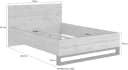 HOME AFFAIRE Bettgestell Bronne Industrial Design Braun/Schwarz Bild 5