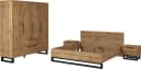 HOME AFFAIRE Bronne Schlafzimmer-Set 4-tlg. Braun Holzwerkstoff Bild 1