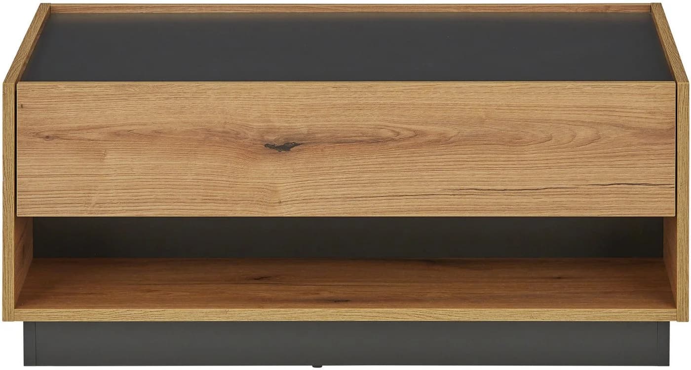 HOME AFFAIRE Couchtisch City/Giron Eiche Evoke Schwarz mit Schubkasten