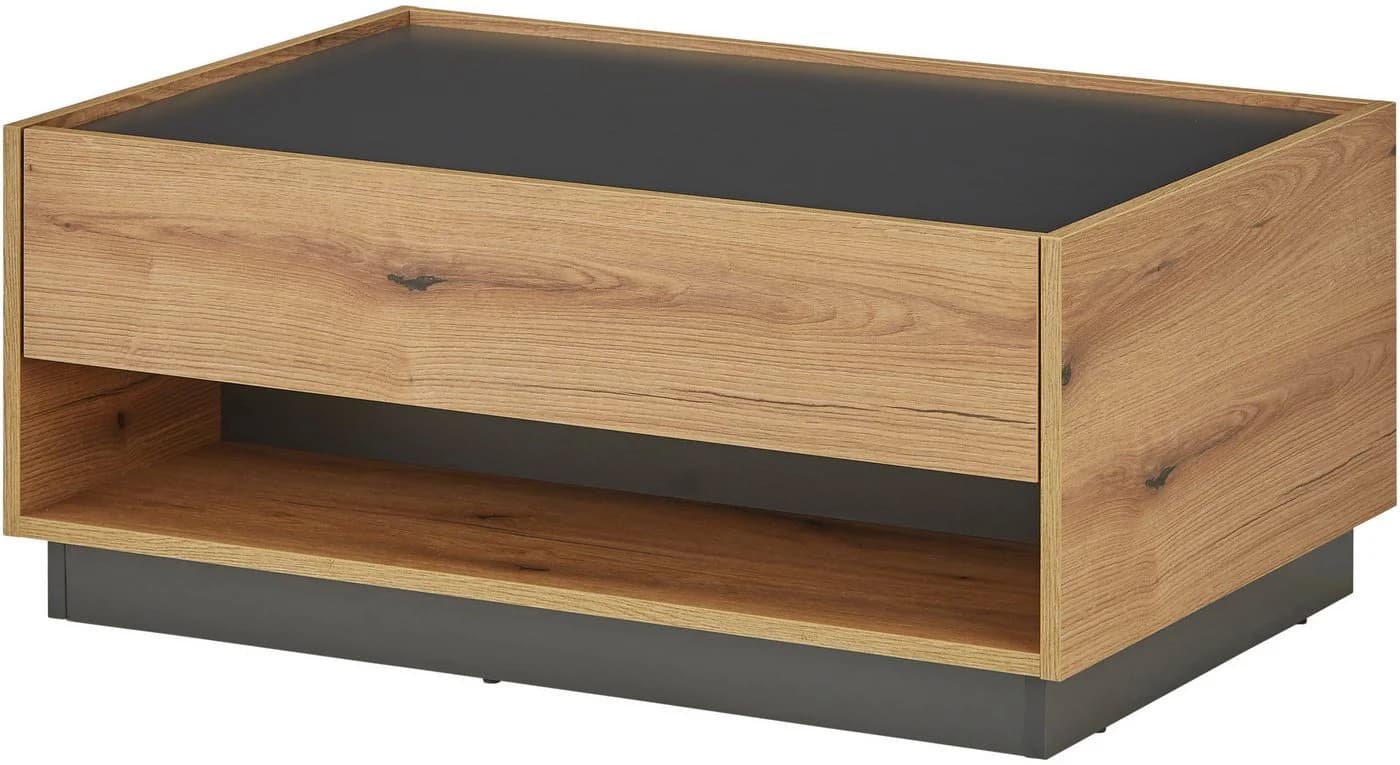 HOME AFFAIRE Couchtisch City/Giron Eiche Evoke Schwarz mit Schubkasten - Bild 2