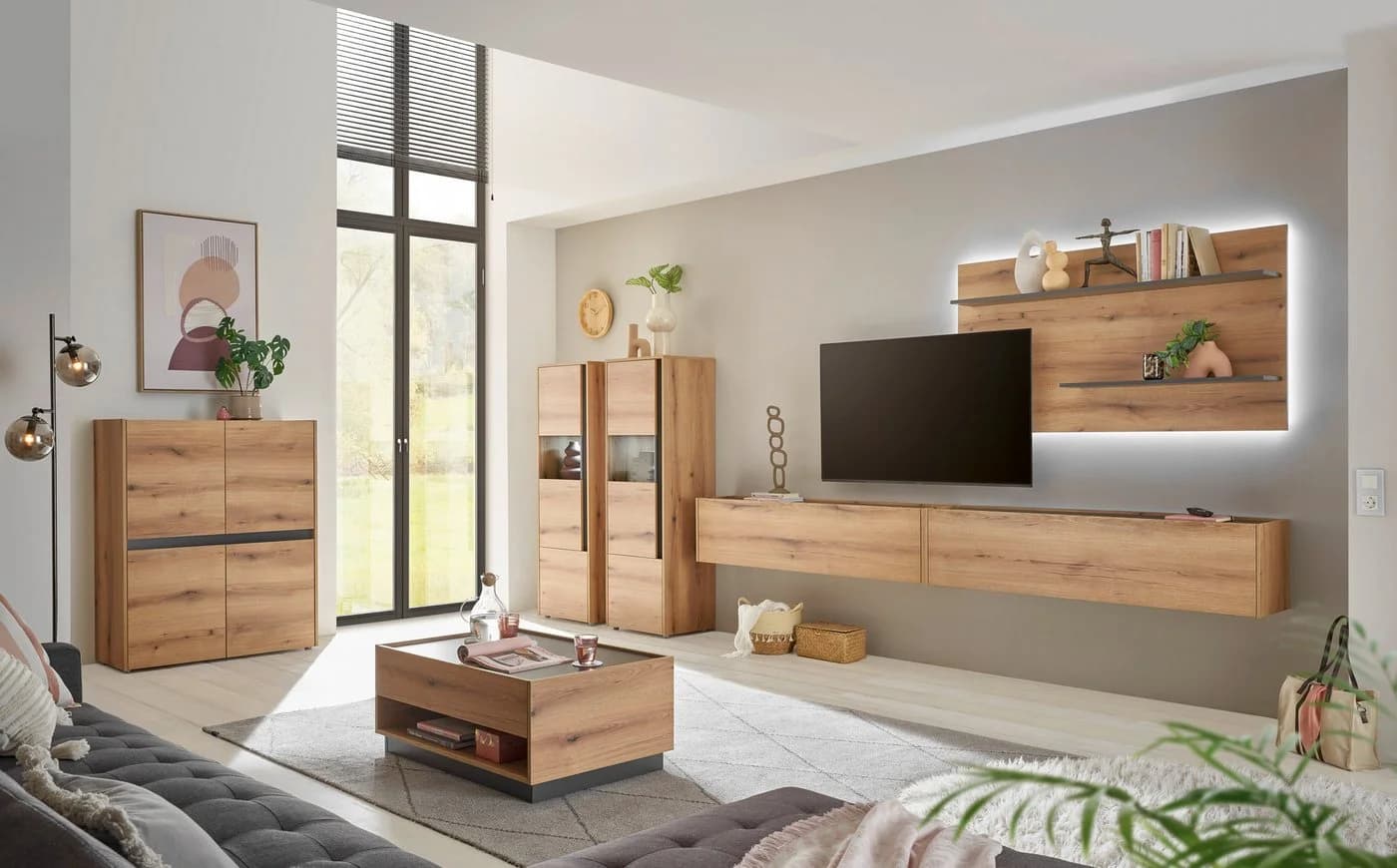 HOME AFFAIRE Couchtisch City/Giron Eiche Evoke Schwarz mit Schubkasten - Bild 5