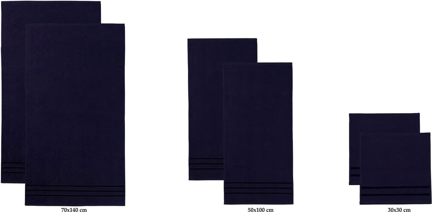 Bruno Banani Handtuch Set Clement 6-tlg. Marineblau 100% Baumwolle - Bild 5