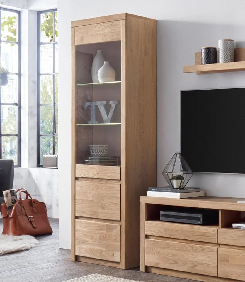 OTTO HOME Vitrine Silkeborg75 Eiche teilmassiv geölt mit Glaseinsatz - Bild 5