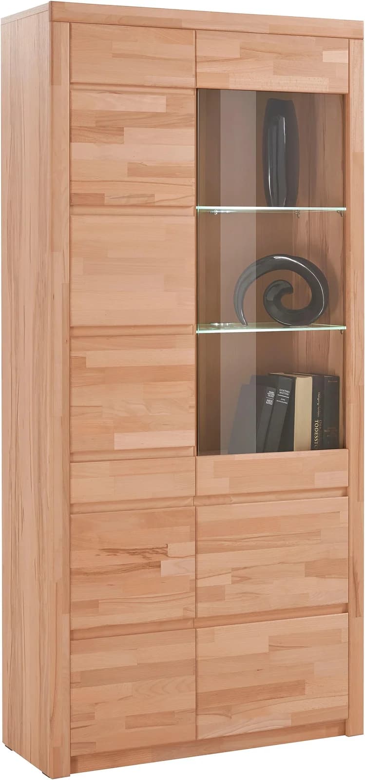 OTTO HOME Vitrine SILBEKORG Kernbuche Massivholz Fronten 10 Fächer