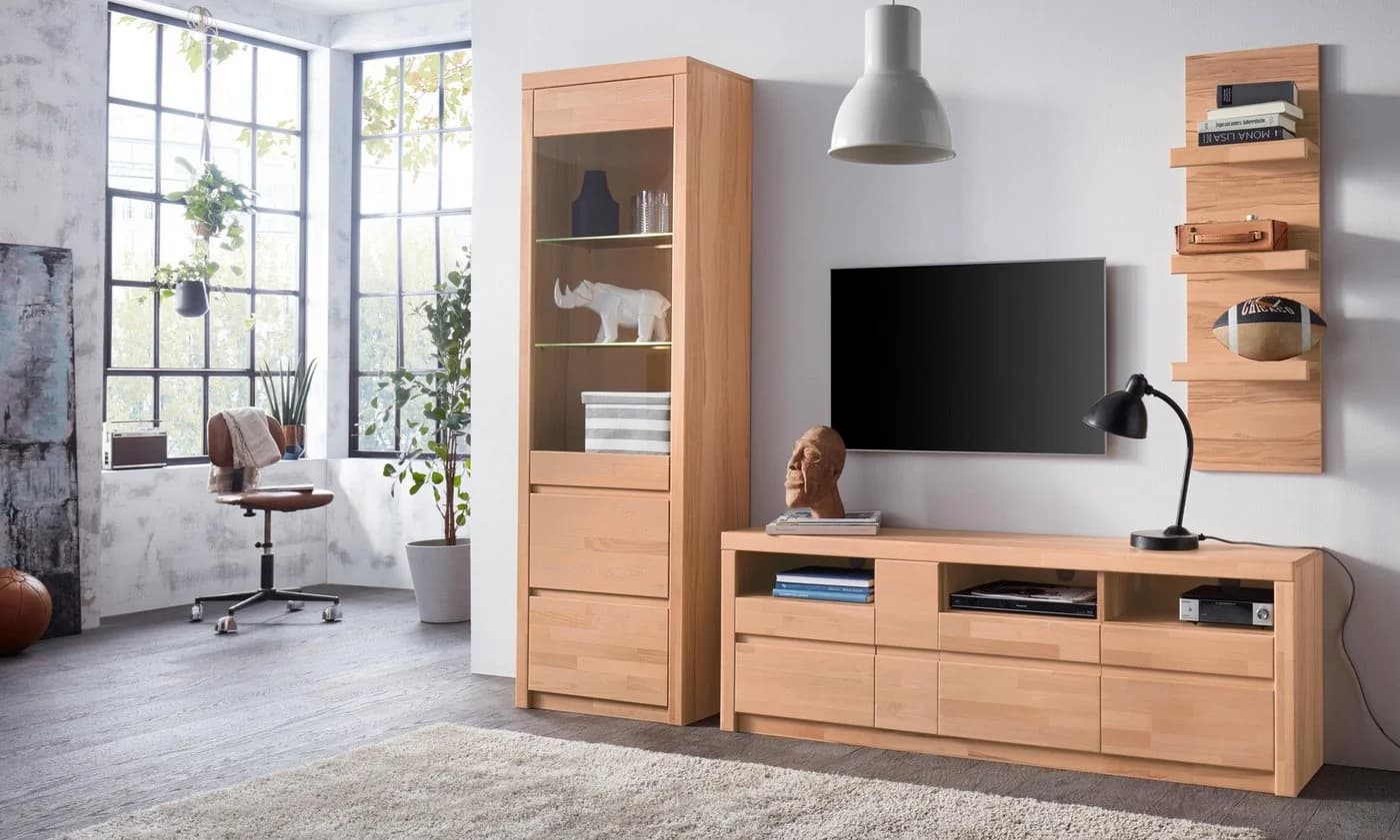 OTTO HOME Wandregal Silkeborg Beige Kernbuche Teilmassiv - Bild 5