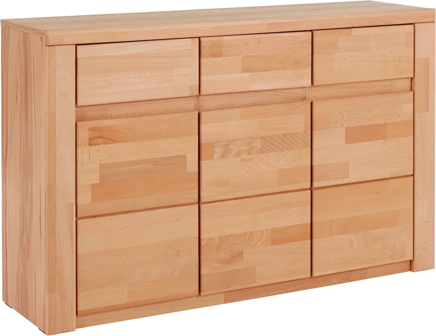 OTTO HOME Sideboard Burano Eiche teilmassiv mit 3 Türen und 3 Schubladen - Bild 3