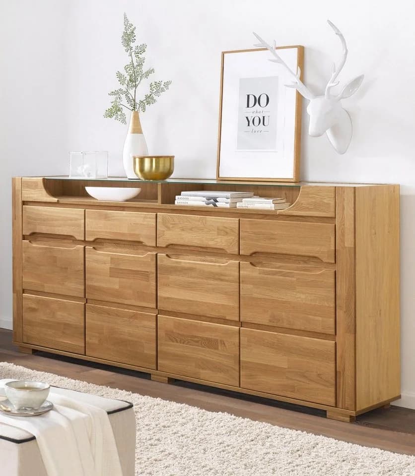 OTTO HOME Sideboard Denis Eiche Massivholz Front - Bild 2