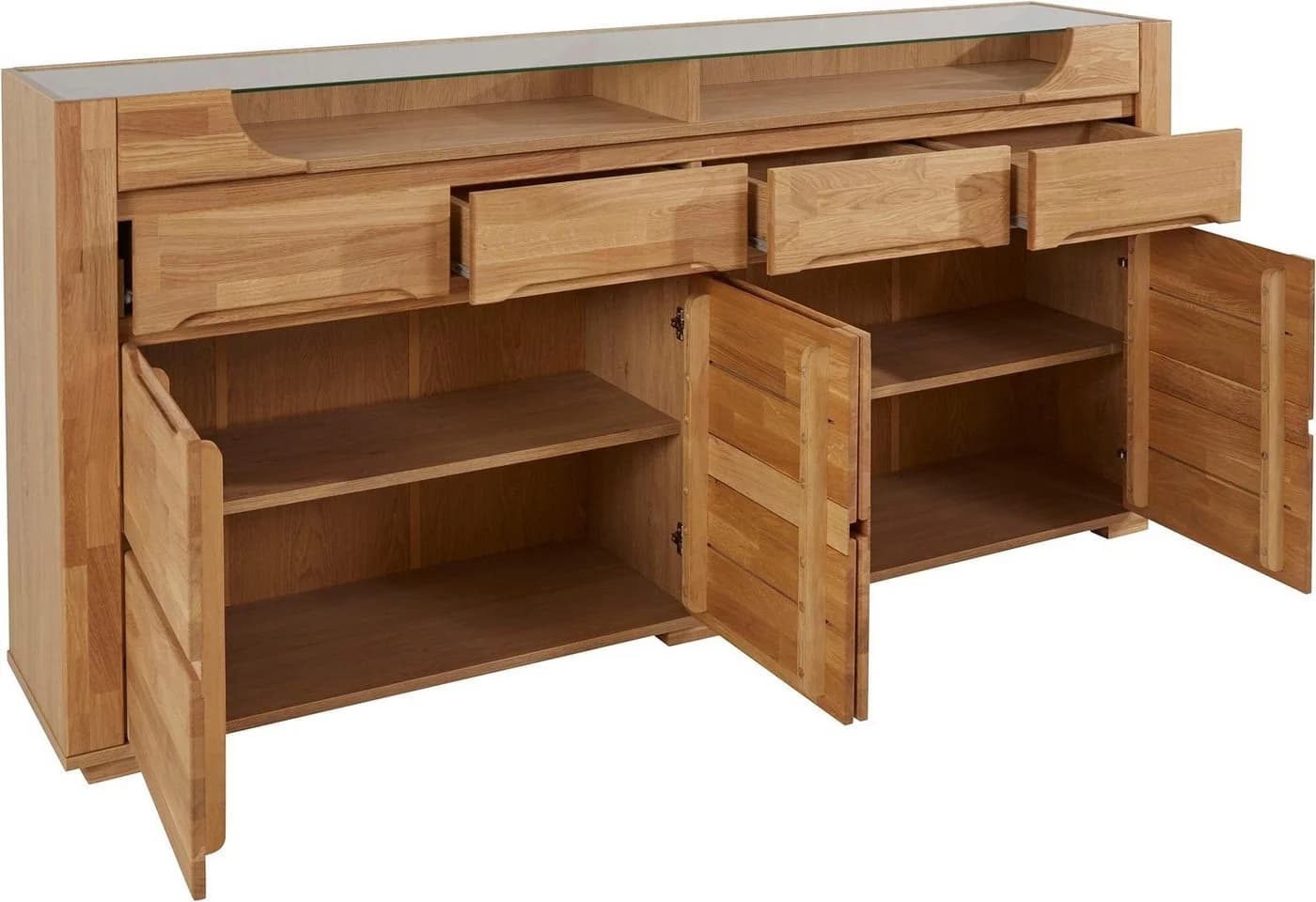 OTTO HOME Sideboard Denis Eiche Massivholz Front - Bild 5