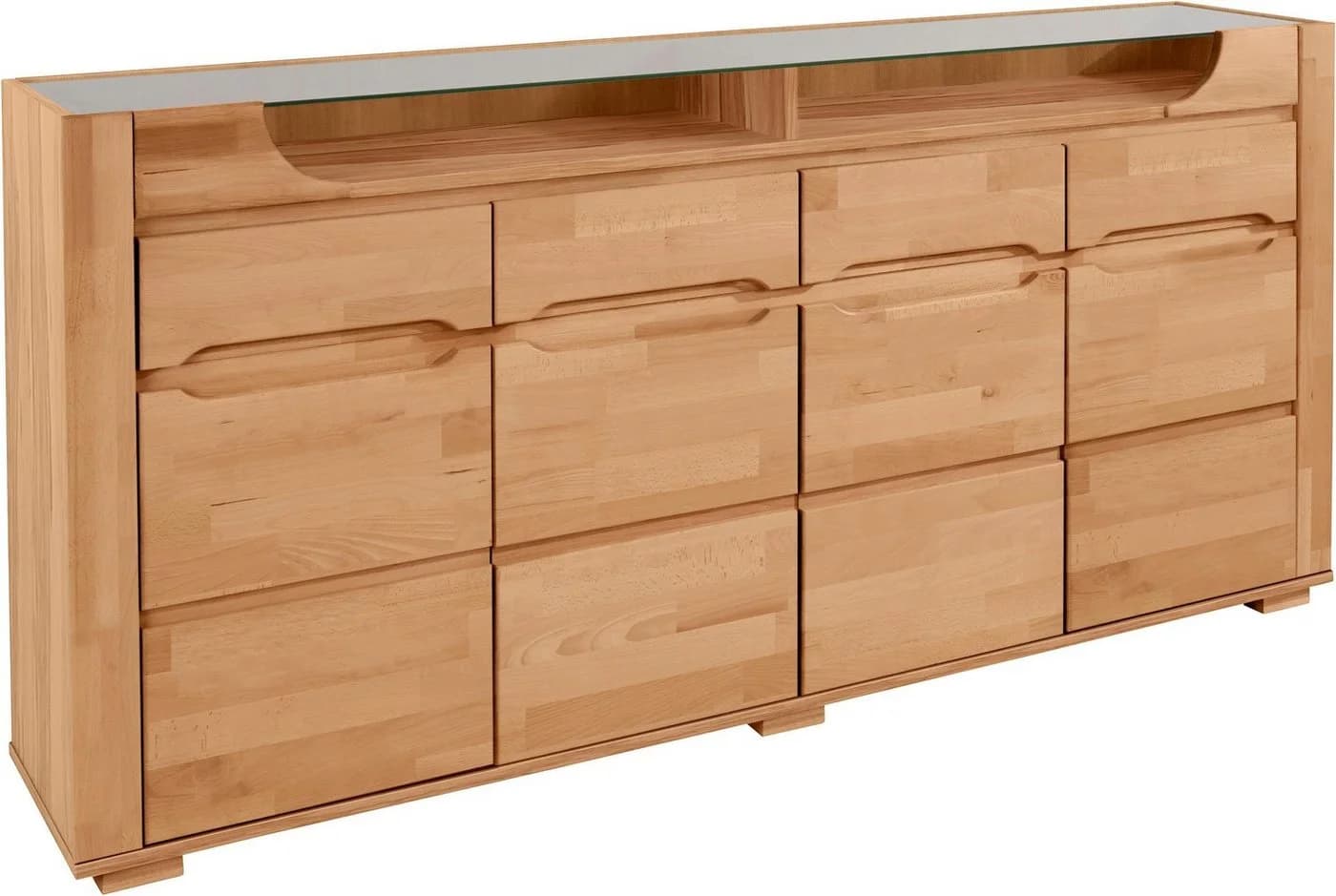 OTTO HOME Sideboard Denis Beige Kernbuche Massivholz Front
