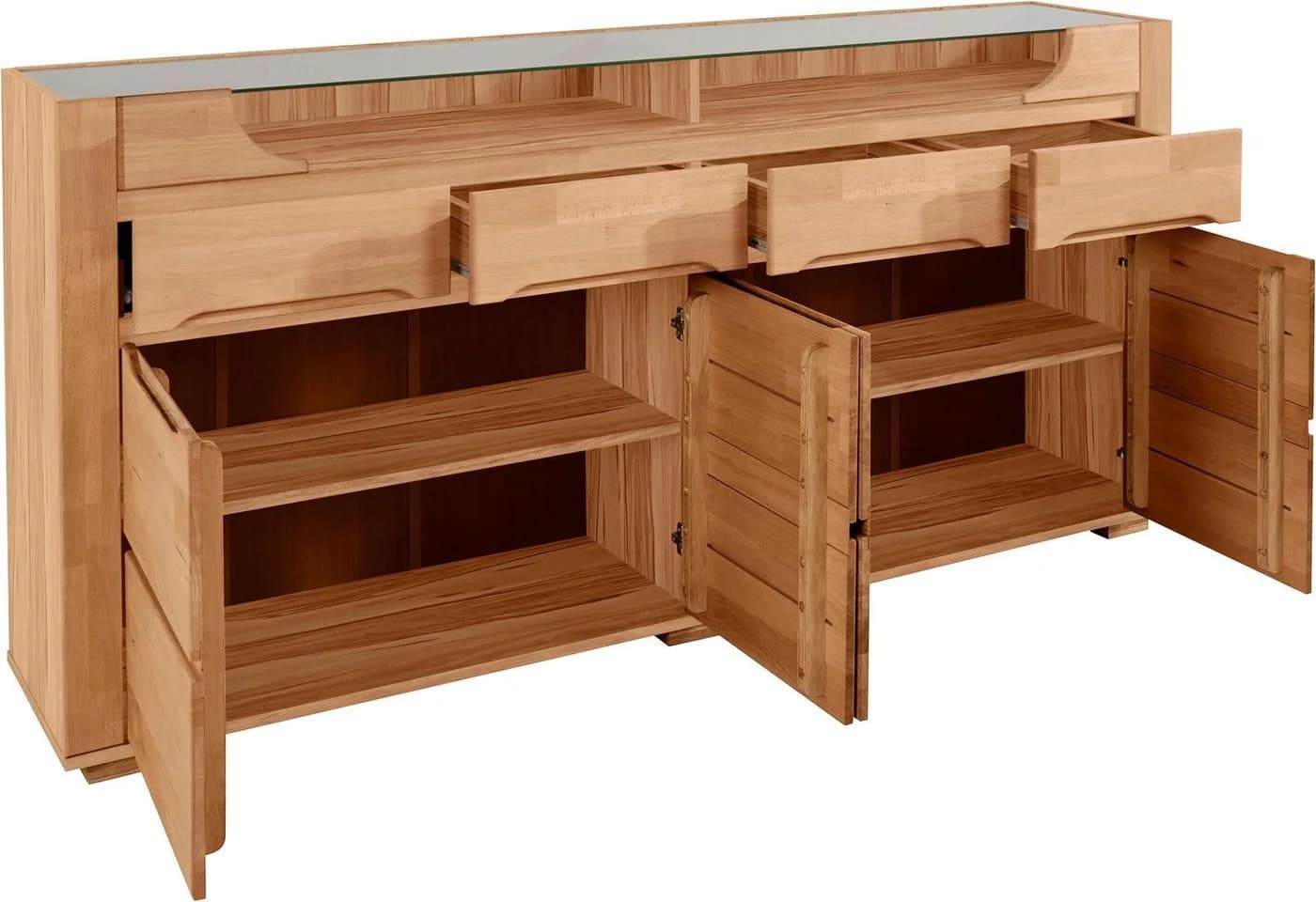 OTTO HOME Sideboard Denis Beige Kernbuche Massivholz Front - Bild 3