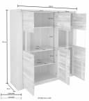 OTTO HOME Highboard Kolding Beige 3 Glastüren Massivholz Front Bild 4