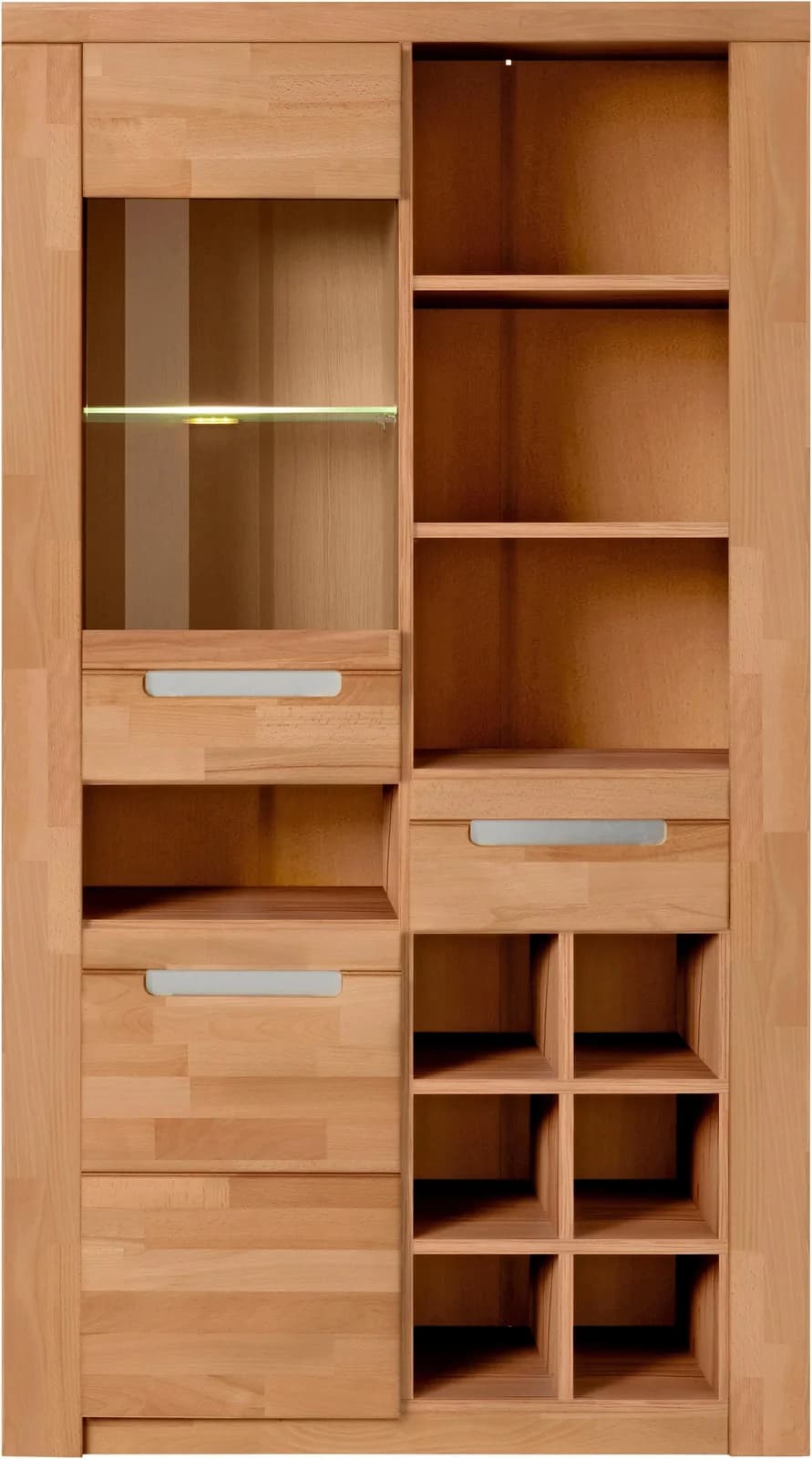 OTTO HOME Vitrine Kolding Kernbuche Teilmassiv Matt