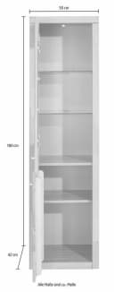 OTTO HOME Vitrine Ribe Eiche Massivholz Fronten 2 Türen variabel Bild 1