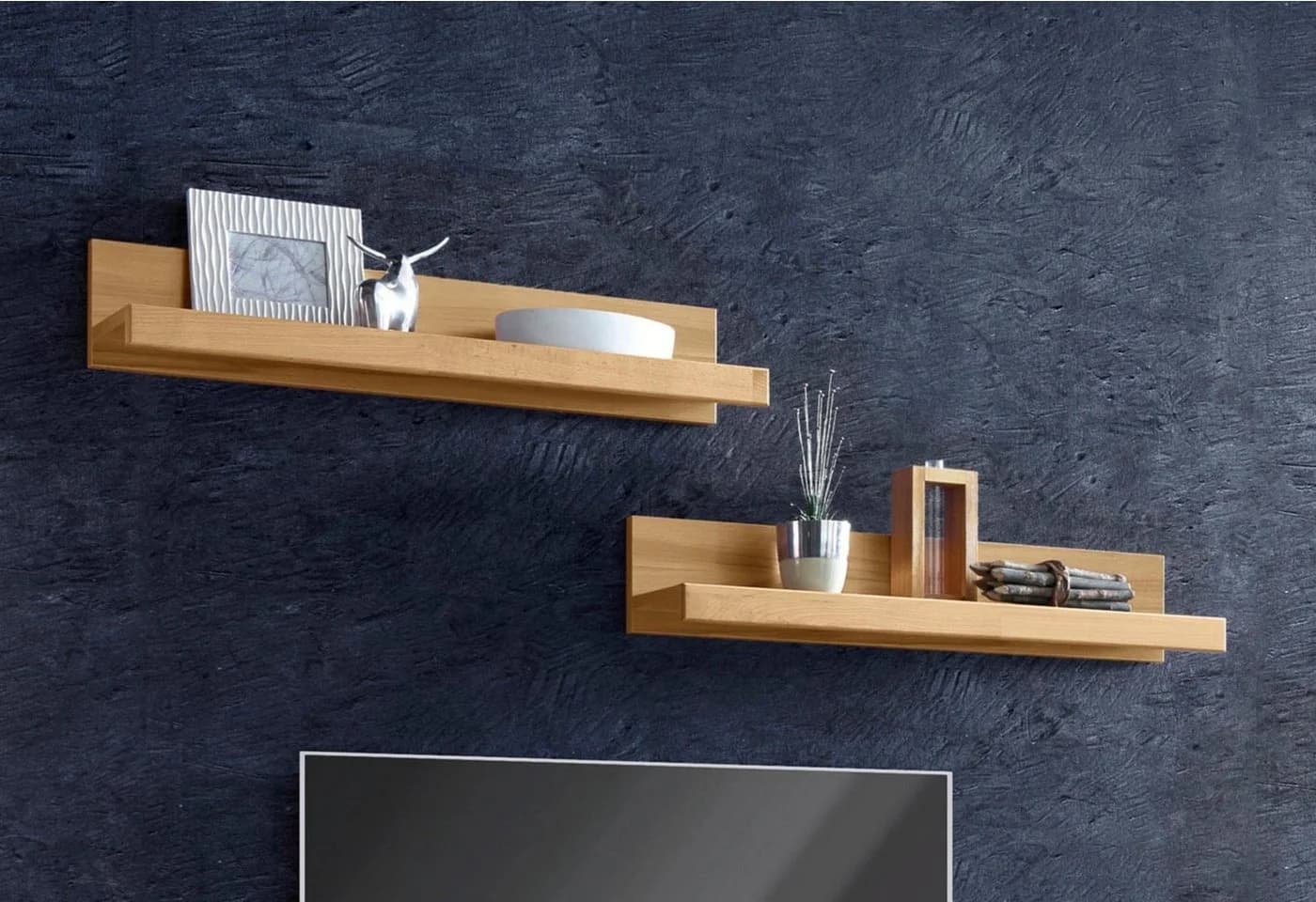OTTO HOME Wandregal Logo Kernbuche Teilmassiv Beige