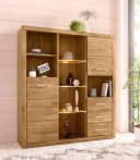 OTTO HOME Highboard Ribe Eiche Massivholz Fronten 12 Fächer Bild 2