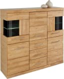 OTTO HOME Highboard Ribe Eiche Massivholz Fronten 5 Türen 3 Schubladen Bild 1