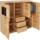OTTO HOME Highboard Ribe Eiche Massivholz Fronten 5 Türen 3 Schubladen Bild 5