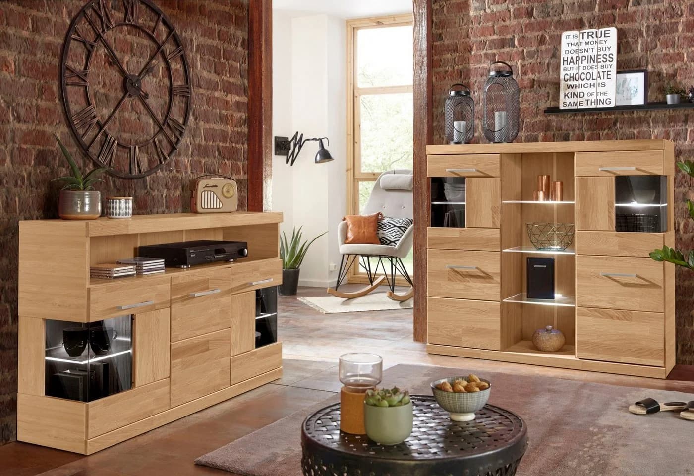 OTTO HOME Highboard Ribe Eiche 125cm mit 12 Fächern - Bild 4