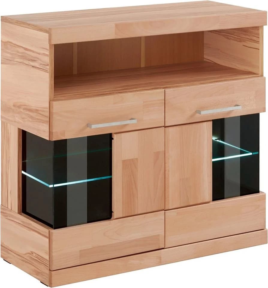 Kommode OTTO HOME Ribe mit Massivholzfronten und Glaseinsatz - Bild 4