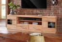OTTO home Lowboard Ribe Massivholz Fronten 180cm Braun Bild 2