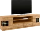OTTO home Lowboard Ribe Massivholz Fronten 6 Fächer Glaseinsatz Bild 1